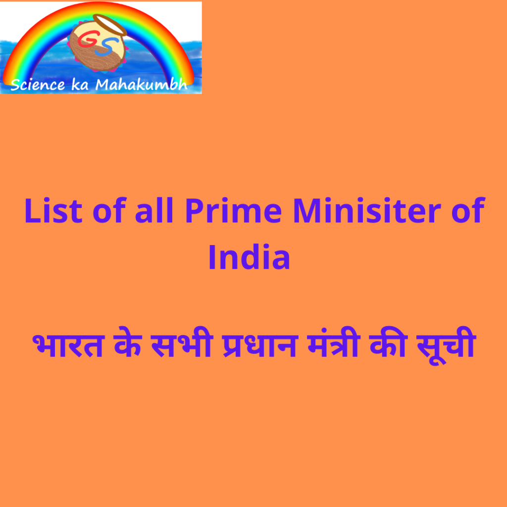 List of all Prime Minister of India
