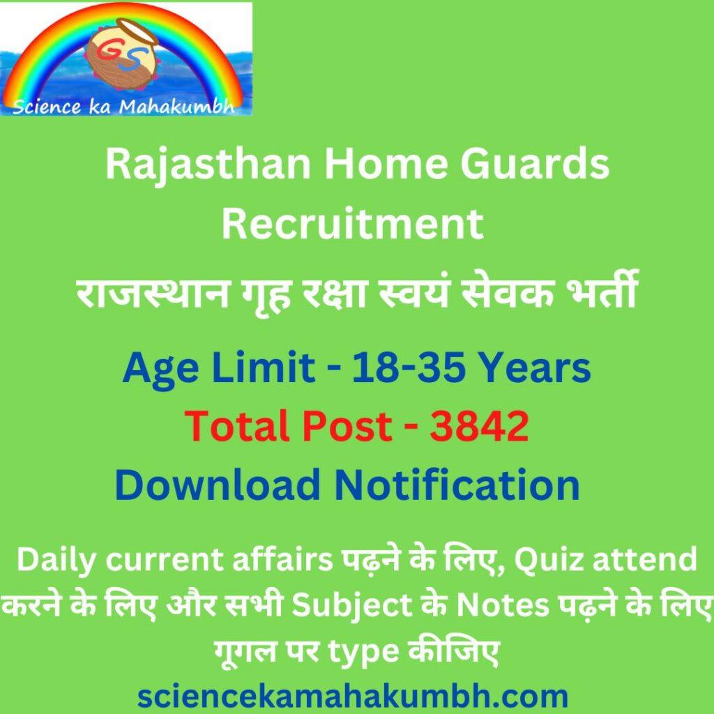 Rajasthan Home Guards Recruitment