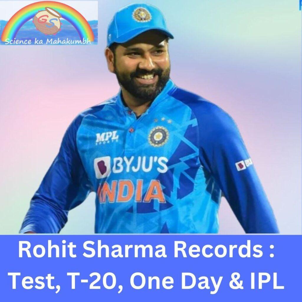 Rohit Sharma Records : Test, T-20, One Day & IPL