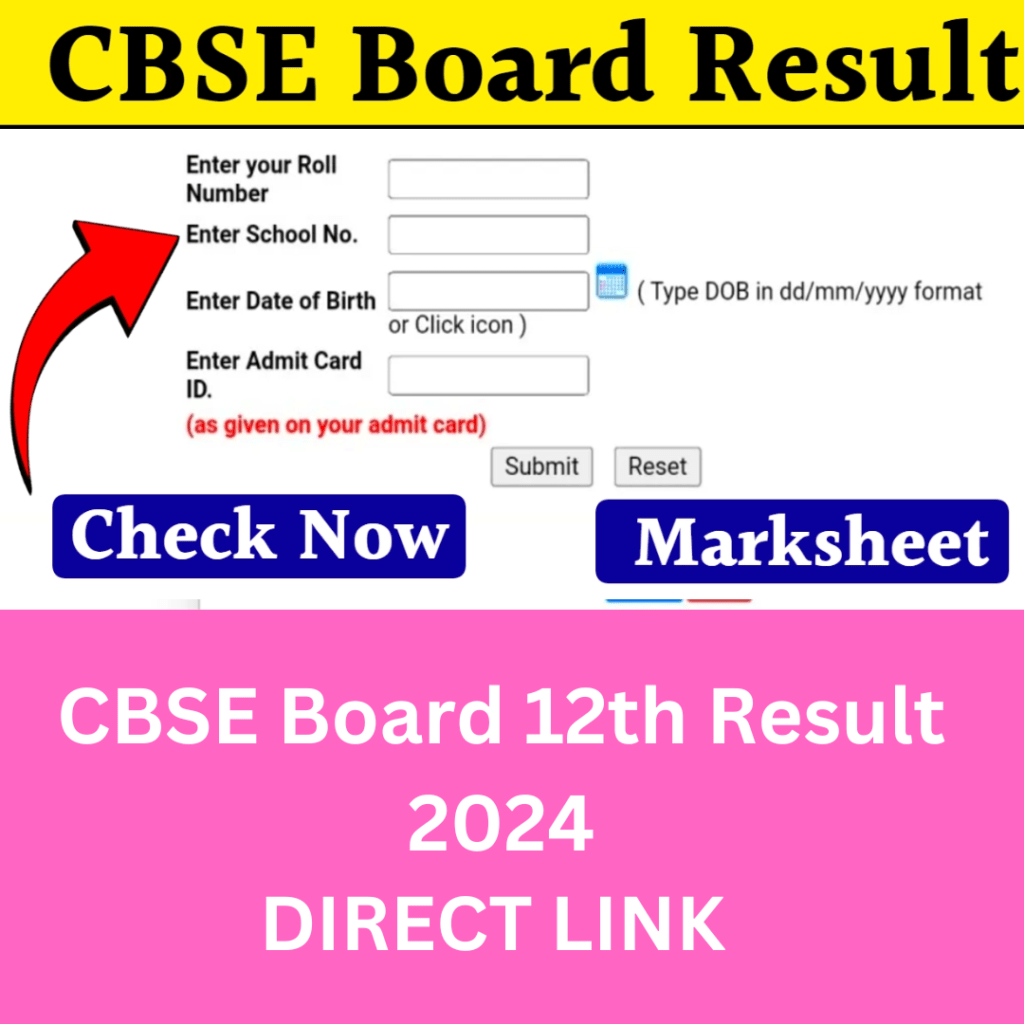 CBSE Board 12th Result 2024