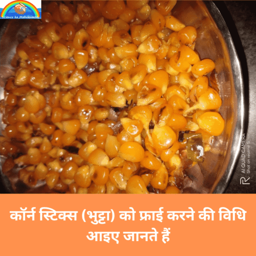 कॉर्न स्टिक्स (भुट्टा) को फ्राई करने की विधि आइए जानते हैं