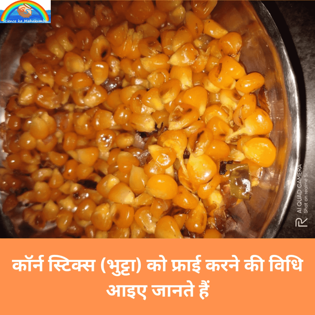 कॉर्न स्टिक्स (भुट्टा) को फ्राई करने की विधि आइए जानते हैं